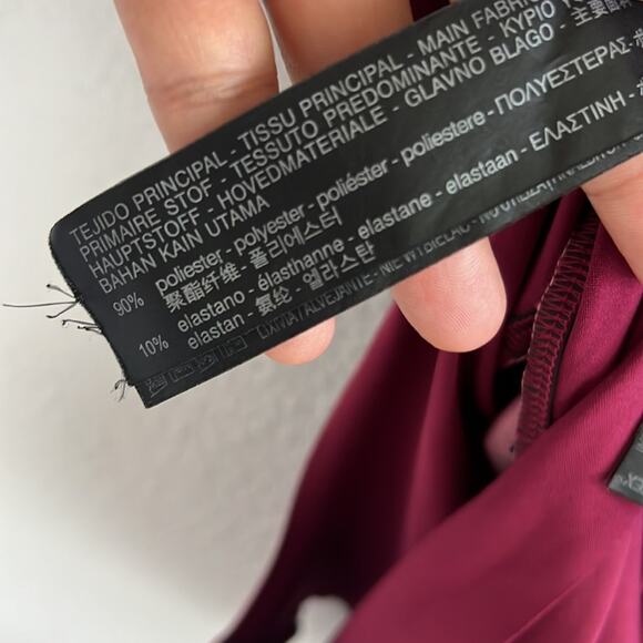 Zara Accessories Pink Velour Bodysuit V Neck Cross Front US Small - Picture 8 of 8